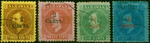 Sarawak 1899 Set of 4 SG32-35 Fine Used