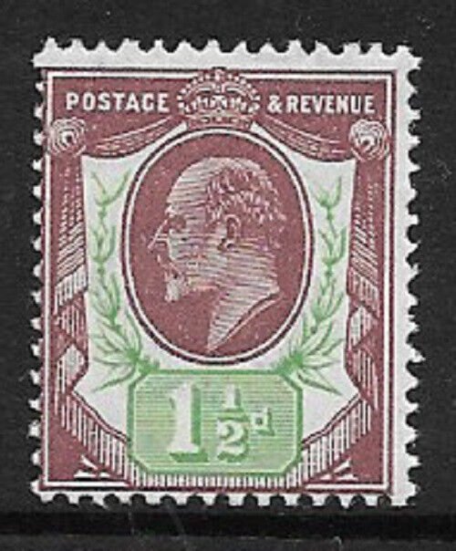 Sg 287 Spec M10(2) 1½d Red Purple & Yellow Green Somerset House UNMOUNTED MINT