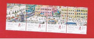 Macao #779a  MNH OG  strip of 4 Senado    Free S/H