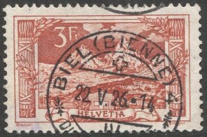 SWITZERLAND 1918 3F Used Sc 182 VF, Biel (Bienne) cancel