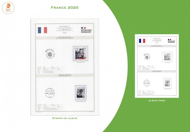 FRANCE 2020 - Printable Stamp Album - Philatelic Edition