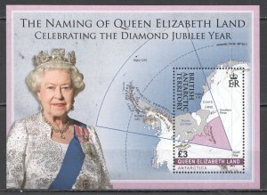 Ft094 2012 British Antarctic Territory Naming Queen Elizabeth Ii Land Bl24 Mnh