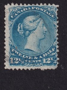 Canada, Scott 28, Used, Light Cancel, Some Short Perfs