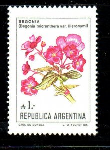 ARGENTINA #1524  1985  1a  FLOWER     MINT  VF NH  O.G  b