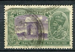 INDIA; 1931 early GV New Delhi issue fine used Shade of 1/2a. value,