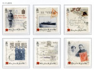 Guernsey 2015 Great War Set SG1589/1594 Unmounted Mint