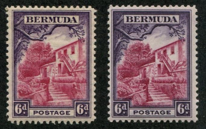 Bermuda SC# 112, 112a SG# 104, 104a Gardner's Cottage MNH/MH