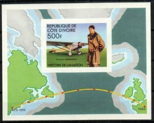 Ivory Coast Stamp 439  - Lindbergh and the Spirit of St. Louis