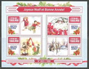 TOGO 2015 CHRISTMAS  SHEET MINT NH