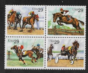 2756-2759 Race Horses se-tenant blk MNH