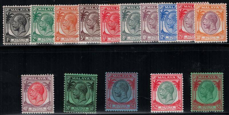 Straits Settlements 217-234 Mint 1936-1937 SCV$ 243.00 Set
