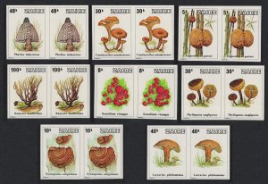 Zaire Mushrooms 8v Imperf Pairs 1979 MNH SG#944-951 MI#597-604