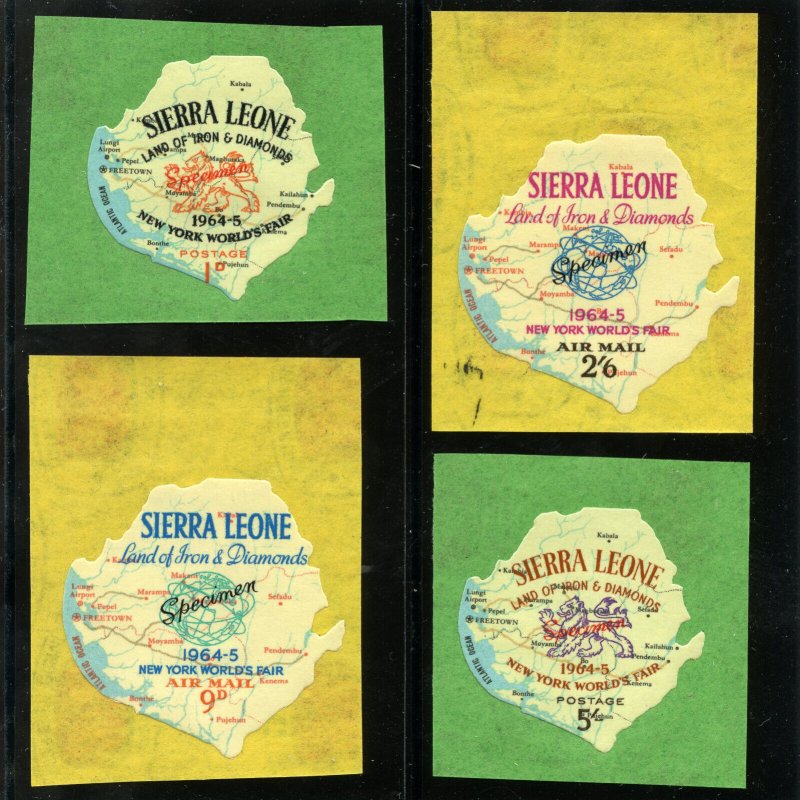 Sierra Leone 1964 World's Trade Fair Issue Postage MNH. SG 285, 291, 293, 295.