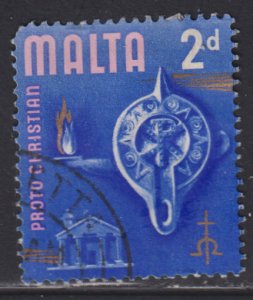 Malta 315 Proto-Christian Lamp, Roman Temple, Chrismon 1965