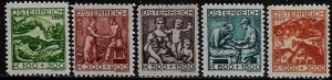Austria #B66-70 MNH Set - Feebleness