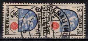 Germany - Allied Occupation - French Zone - Scott 4N7 Pair