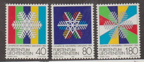 Liechtenstein Scott #772-773-774 Stamps - Mint NH Set
