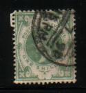 Great Britain Sc122 1887 1/ green Victoria stamp