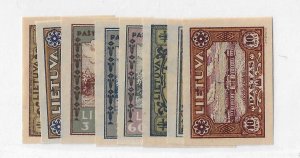 Lithuania Sc #256-263 imperf set of 8 OG VF