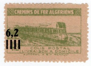 (I.B) France Colonial Railway : Algeria Chemins de Fer 6.2F on 4.2F OP