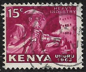 Kenya #3  Used Stamp - Riveter (e)