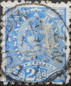 New Zealand 1893 2½d with Kaitangata Coal advert SG 220e used