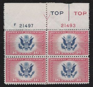 US CE2 Plate Block OG