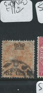 MALAYA STRAITS SETTLEMENTS (PP0710B) 32C ON INDIA QV  SG 9  VFU