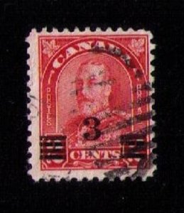 Canada  Sc191ai KGV ,And what appears TOP BAR R BENT DOWNWARD? F-VF