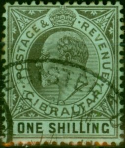 Gibraltar 1910 1s Black-Green SG71 Good Used