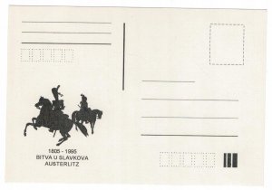 Czech Republic 1995 Cover Card Battle of Austerlitz Napoleon Soldiers Horses