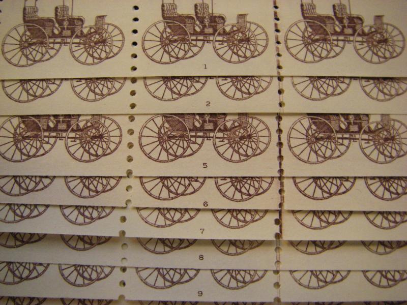 Scott 1907, 18c Surrey, 16 of 18 PNC5 Strips, MNH Transportation Beauties