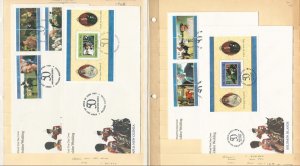 British Colonies Stamp Collection on 14 Pages, Covers Set, Royalty 1997