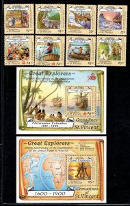 ST. VINCENT GRENADINES  SC#596-605 FVF/MNH