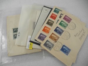 GERMANY, Hitler Heads, Reich, Covers & Souvenir Sheets of Stamps