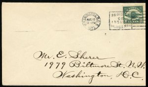 United States, Air Post #C5 Cat$400, 1923 8c green, canceled Aug 15, 1923 (Fi...