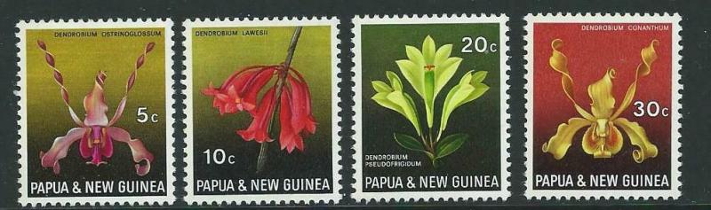 PAPUA NEW GUINEA SG159/62 1969 ORCHIDS MNH