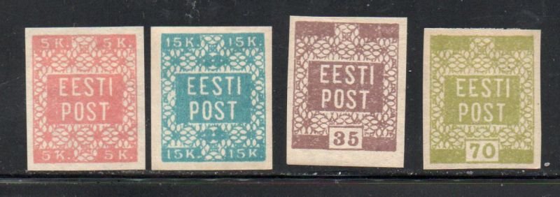 Estonia Sc 1-14 1918-19 1st stamp set mint imperf