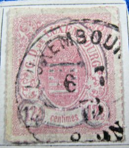 LUXEMBOURG  1865    -   SCOTT # 20a   -   USED                ehl7