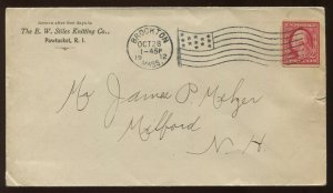 384 USAV Type II Vending Coil on 1912 Cover RI to Milford NH with PF Cert HV30