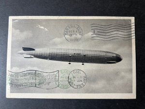 1929 Germany Graf Zeppelin RPPC Postcard Cover Wurttemberg to Havana LZ 127