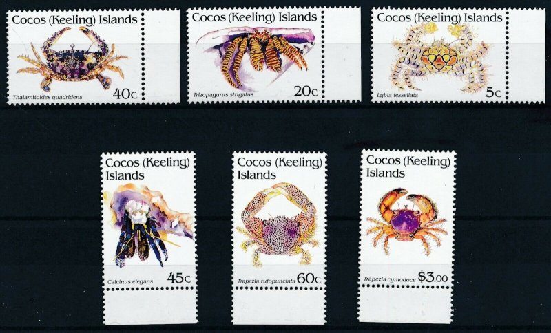 [MP2400] Cocos Keeling Islands Crabs good set very fine stamps MNH