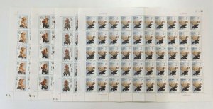 China 1992 - SC# 2425-8 Porcelain Figurines, Art - Set of Full Sheets 4V - MNH