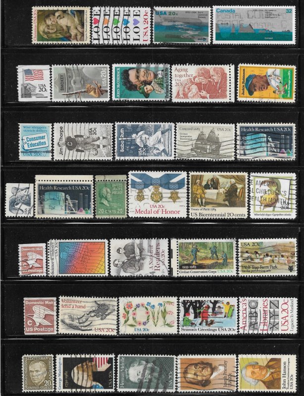 USA United States Packet Lot of 35 all different US Stamp Collection used