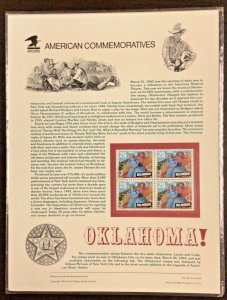 Commemorative Panel #412  Oklahoma! The Musical #2722   29 c  1993