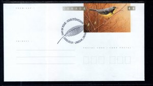 Canada Unitrade U160 Bird Postal Envelope U/A FDC VF