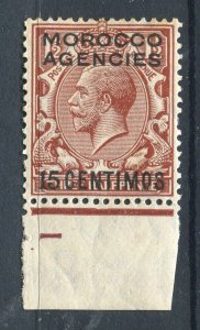 MOROCCO AGENCIES; 1914-20s early GV surcharged issue Mint hinged 15c.