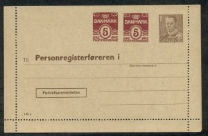 DENMARK SP6, Personregisterforeren i, 20 + 5 + 5ore, #145x, unused and scarce