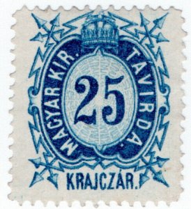 (I.B) Hungary Telegraphs : Magyar Kir Tavirda 25kr