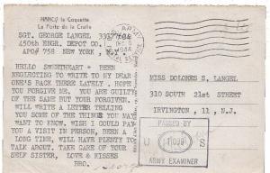 United States A.P.O.'s Soldier's Free Mail 1944 U.S. Army A.P.O. 758  Epinal,...